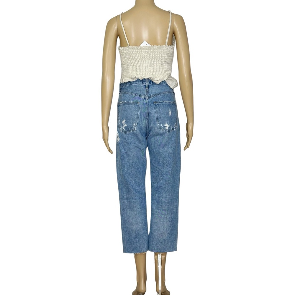 Agolde Light Blue High-Rise Distressed Jeans - Picture 5 of 7